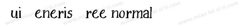 Sui Generis Free normal字体转换